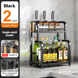 2/3 Tier Spice Rack Condiment Seasoning Storage Organizer Kitchen Multi-furniture Storage Rack