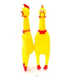 Đồ chơi gà hơi gà bóp kêu gà phát tiếng kêu Shrilling Chicken gà A Lử đồ chơi cho thú cưng trẻ em