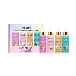 Body Fragrance Spray Set Daily Lasting Fresh Fragrance Fruity Fragrance Elegant Body Fragrance Set 4 pieces