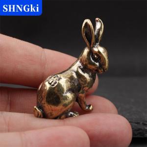 SHNGki Dễ thương cổ điển-phong cách thỏ Brass bức tượng thỏ bức tượng Phong Thủy Cảnh quan nhà bàn văn phòng kệ trang trí phục sinh trang trí