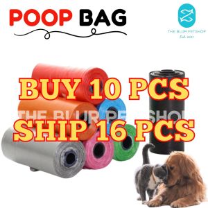 Buy 10 Free 6 PCS Assorted Color Plain Pet Garbage Bags Clean Garbage Bags Dog Trash Poop Bag