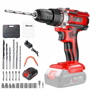 【รับประกัน 10 ปี】สว่านไฟฟ้าลิเธียม 21V ชุดสว่านไฟฟ้าลิเธียม สว่านกระแทกไร้สาย สว่านไฟฟ้าลิเธียมแบบชาร์จไฟได้ ไขควงไฟฟ้าไร้สายสำหรับใช้ในบ้าน สว่านมือไร้แปรงถ่าน สว่านไร้สาย สว่านลิเธียมไออน สว่านกระแทก ไขควงสว่านไฟฟ้า สว่านเจาะ เครื่องมือลิเธียมไออน