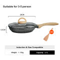 JEETEE Marble Stone Non Stick Frying Pan with Lid Die-cast Cooking Pan, kuali leper tak melekat Suitable for Gas and Induction Stove 20/24/28CM. 