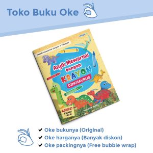 Buku Aktivitas Anak Asyik Mewarnai Dengan Krayon Dinosaurus Bonus Stiker