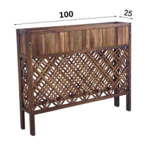 Anticorrosive wooden flower pot display stand courtyard balcony flower stand terrace planting flower