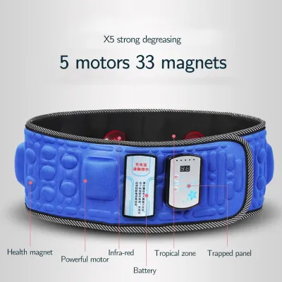 Electric Abdominal Stimulator Body Vibrating Slimming Belt Belly Muscle Waist Trainer Massager X5 X7 Times Weight Loss Fat Burning
