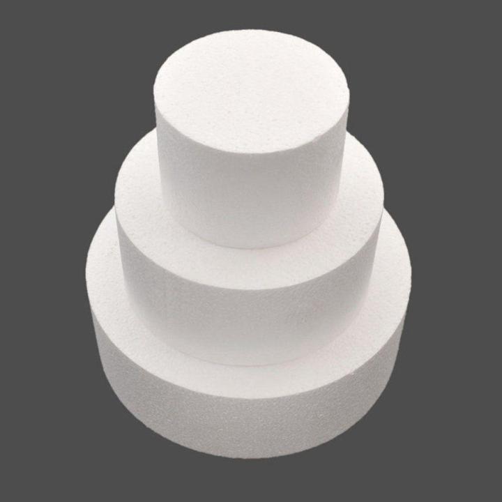 2pcs Round Foam Cake Dummy 4 Inch x 4 Inch Circle Dummy Cake Set for  Wedding | eBay