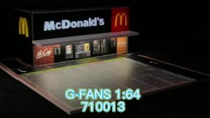 G-Fans 1:64 McDonalds Fast Food Diorama set (710013) For Collection Display Kids CarLoverDieCast
