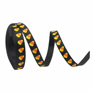 HP7HG 10 Yards Halloween Gift Wrap Ribbon DIY Crafts Cartoon Printed Ribbon Garden Decoration Decorative Party Favor Ribbon Packaging Supplies
