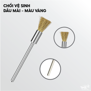 Chổi vệ sinh đầu mài móng bằng kim loại - Dụng cụ làm sạch bụi nails đánh bóng đầu mài Nailbnd