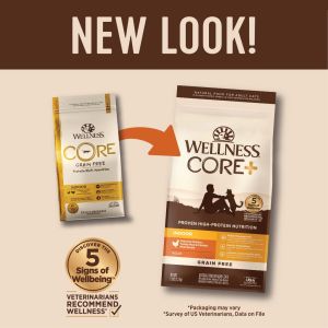 Wellness CORE - Grain-Free & High-Protein Nutrition Kibble Dry Cat Food | 5lb & 11lb (5 Recipes)