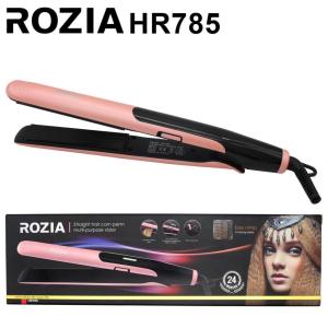 Rozia HR-785 Elegant Pink Ceramic Hair Straightener with PTC Heating and Auto-Off Feature Fast Heating & Anti-Scald Design