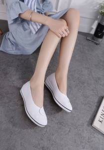 [ส่งเร็วพิเศษ!] รองเท้าผ้าแคนวาส รองเท้าพยาบาล สีขาว สลิปออน พร้อมส่ง รองเท้าสลิปออน รองเท้าสวม รองเท้าทำงาน พยาบาล รองเท้าคัชชู ฮอต