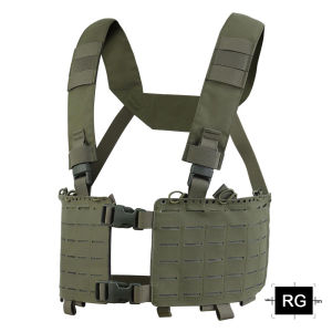 SINAIRSOFT Tactical Alpha Lightweight Quick Release Chest Hanger Outdoor MOLLE Internal Elastic Storage Bag H-shaped Strap Double sided Panel Tactical Vest
