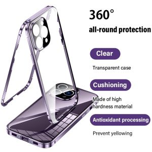 SL-iPhone14 Magneto Double Sided Glass Protective Case万磁王双面玻璃保护壳