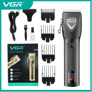 VGR Electric Hair Clipper Professional Personal Care Barber Trimmer For Men Shaver LCD Rechargeable Metal Clippers