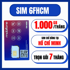 ( FREESHIP ) SIM 4G 5G MOBIFONE Siêu Data 1.000GB/Tháng (~ 33GB/ngày ) - Dùng Riêng Hà Nội & Hồ Chí Minh | 6FHN 6FHCM 12FHN 12FHCM - FREESHIP - CHƯA KÍCH HOẠT