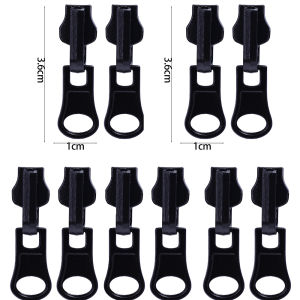 10Pcs Double Sided Rotating Instant Zipper Slider Auto Lock Replacement for Clothing Backpack Zipper Repair DIY Sewing Accessory