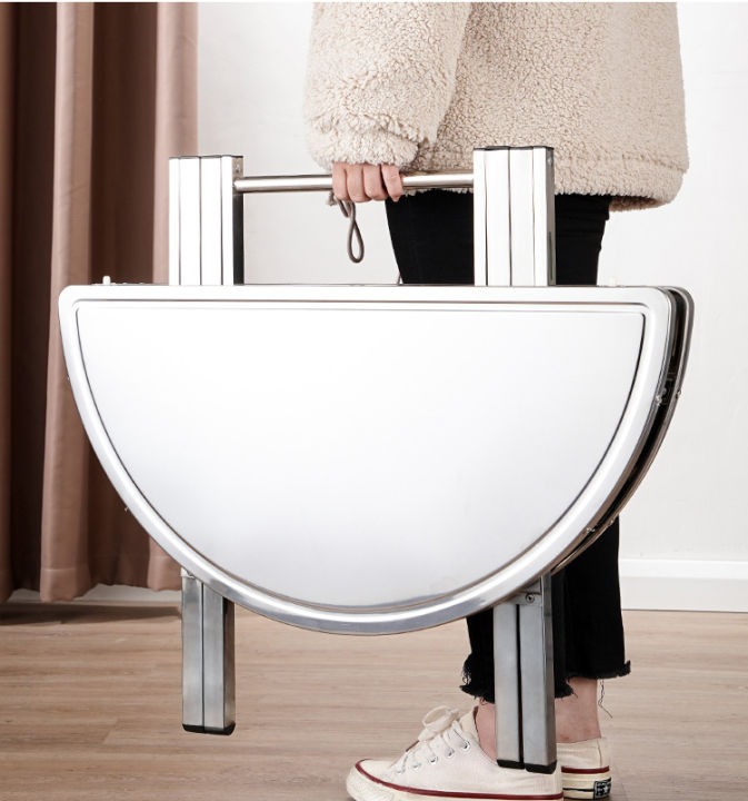 Extra thick stainless steel foldable folding square table round table