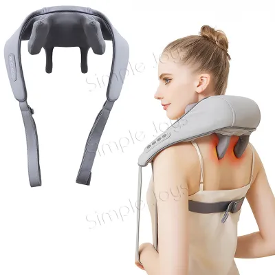 Cordless Shiatsu Neck Shoulder Massager Back And Leg Deep Tissue Massage
