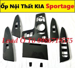 Ốp Nội Thất Carbon Xe KIA Sportage 2023 Mẫu Vân Carbon Nhựa ABS Cao Cấp Trang Bị Sẵn Keo Dán 3M