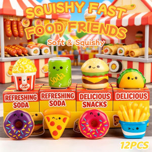 Squishy Toy Random Box 12PCS Stress Relief Squeeze Toy Cute Desk Decor Blind Box Gift