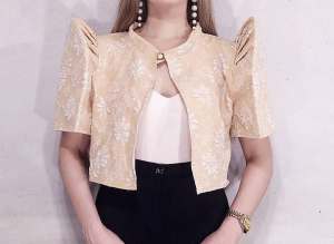 LC JOSEPHINE TRENDY CLASSY ELEGANT BOLERO FILIPINIANA Front Button Top Modern Casual Formal Wear for Special Occasions Summer Womenswear