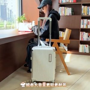 Vali Kéo Khung Nhôm Dày Dặn Mẫu MớiBánh Xe Xoay 360° Có Giá Đỡ Cốc Vali Du Lịch Dung Tích Lớn
