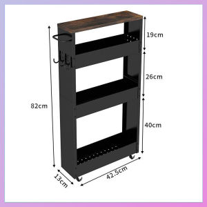 Minimalist mobile kitchen refrigerator gap shelf washing machine bathroom narrow space storage