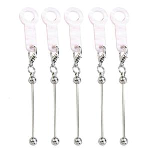 Hạt trang trí cho Acrylic uống rơm xách tay cup Phụ kiện tự làm Bead rơm Top Charm Adapter Mặt dây chuyền