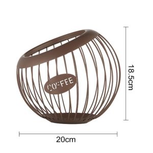 Large Capacity Espresso Capsule Holder Coffee Capsule Storage Basket Rack Metal for Keurig Nespresso Vertuo Tea Bag K-cup Organizer Storage Basket Countertop Display