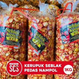 *di jamin realpick*1KG KERUPUK SEBLAK KENCUR BANTAT DAUN JERUK//CEMILAN GURIH RENYAH ENAK//MAKANAN RINGAN//JAJANAN//KUE KERING//CURAH//SEMBAKO