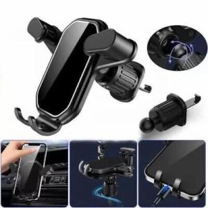 Smartphone Car Phone Holder Bracket Air Vent Ac Mobil Dudukan HP Ventilasi Ac Jepit Mobil Adjustable Vertical Horizontal Hook CLip Car Air Vent Phone Holder One Hand