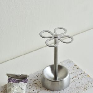 TQS SG Stock Stainless Steel Toothbrush Holder Japanese Style Toothbrush Stand 4 Slots Toothbrush Holder