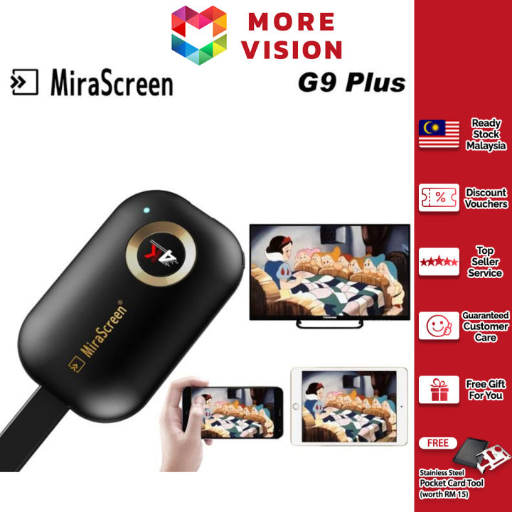 Mirascreen G9 Plus 2.4G/5G 4K Miracast WiFi AirPlay HD TV Stick Mira ...