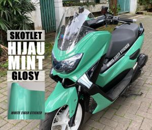 Stiker Motor Hijau Pastel Glozy Scotlite & Green Glozy: Harga Promo Bisa COD