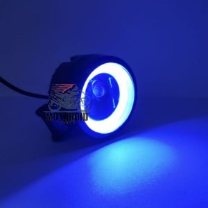 Lampu tembak  2LED sorot Bulat CWL HI LOW LED 2 mata lensa 4D