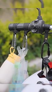 Moda Aluminum Alloy D-Shape Handlebar Hook Nylon Webbing Carabiner Clip Hanger for Bike Motorcycle