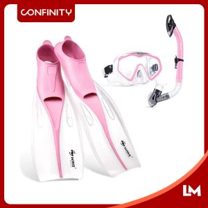 CONFINITY Professional Silicone Scuba Dive Mask Snorkel Set Use for Swimming Diving Snorke for Water Sports Snorkeling Equipment