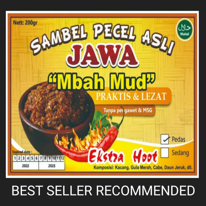 Sambel Pecel Asli Surabaya Enak Endolita 200gr Bumbu Pecel Sambel