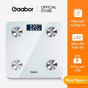 Cân sức khỏe điện tử thông minh Gaabor GWS-M02A phân tích chỉ số cơ thể có app đo cân nặng y tế