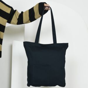 Totebag Kanvas Polos Desain Elegan Bisa Custom Sablon Logo dan Teks
