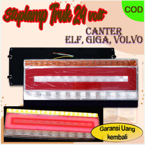 Stoplamp Truk 24 volt Canter Fuso Elf Giga Volvo LED Rgb Lampu Belakang Variasi Running sein sen berjalan Tailight truck Terbaru