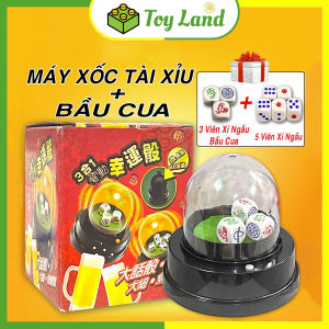 [Máy] Xóc Bầu Cua Tôm Cá Tải Xỉu Xóc Đĩa Lắc Xí Ngầu Xúc Xắc Tự Động Đồ Chơi Xả Stress Giải Trí Ngày Tết - Little Kobo