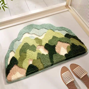 Carpet Flocking Household Absorbent Non-slip Mat Cartoon Room Carpet Basahan Doormat Home Decoration