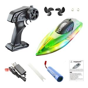 Powerful Remote Control Speedboat Toy for Pools Lakes Wireless Control High Speed Child Outdoor Water Activity Toy