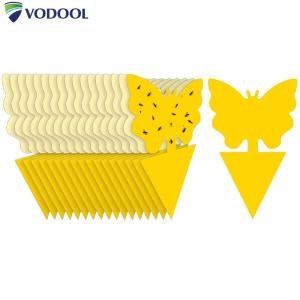 VODOOL 20Pcs Fruit Fly Sticky Traps Non-Toxic and Odorless Double Sided Gnat Traps Sticky Board Traps for Garden Plants Kitchen