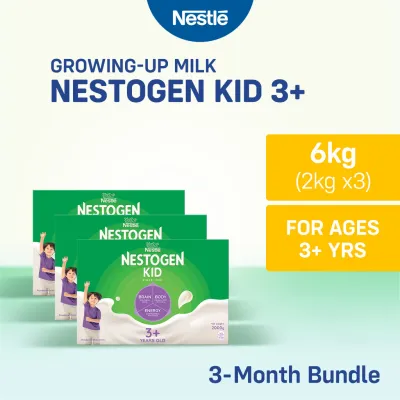 NESTOGEN KID 3+ Growing-Up Milk Powder For Children 3+ Years Old 6kg (2kg x3)