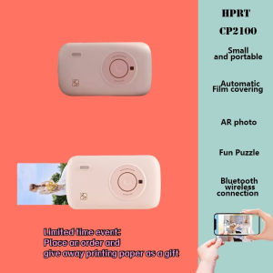 HPRT CP2100 Pocket Photo Printer: Portable Mini Color HD Bluetooth Wireless Connection AR Photos Fun Puzzle Essential for Christmas Gift Giving Gatherings