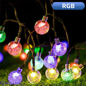 999SHOPMALL 220V Christmas String Light 10 Meter Outdoor Waterproof Christmas Lights Solar Power Crystal ball for Patio bulb Garden For Camping Porch Wedding Party Decoration